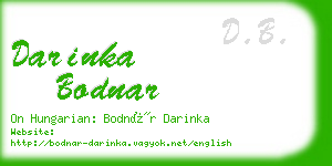 darinka bodnar business card